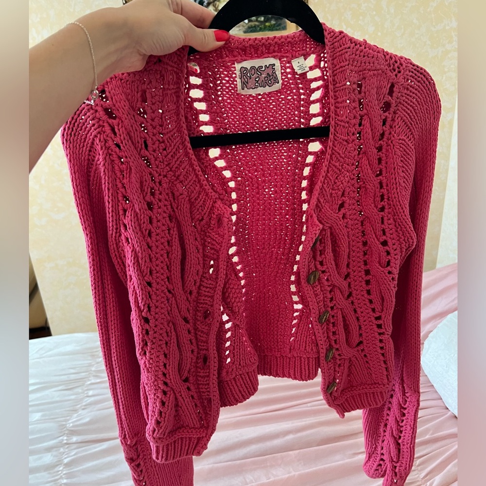 Pink cardigan